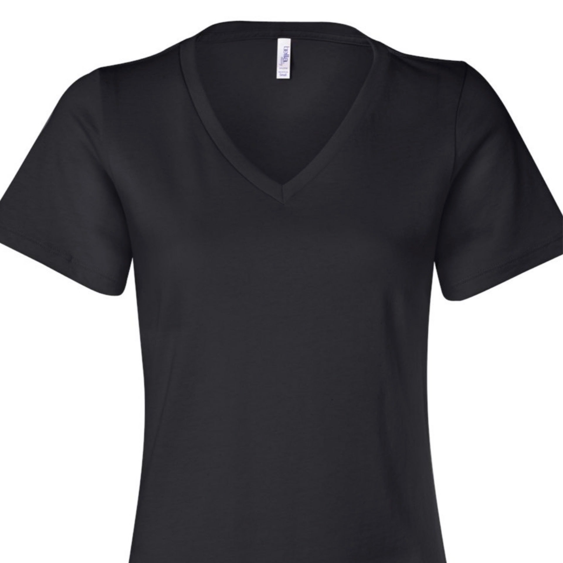 black womens v neck